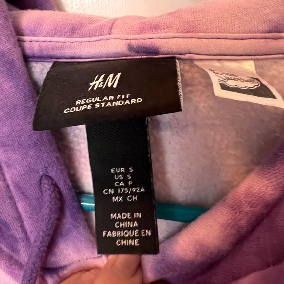 H & M adult small purple tie-dyed hoodie. Unisex‎ in excellent condition - Picture 2 of 5